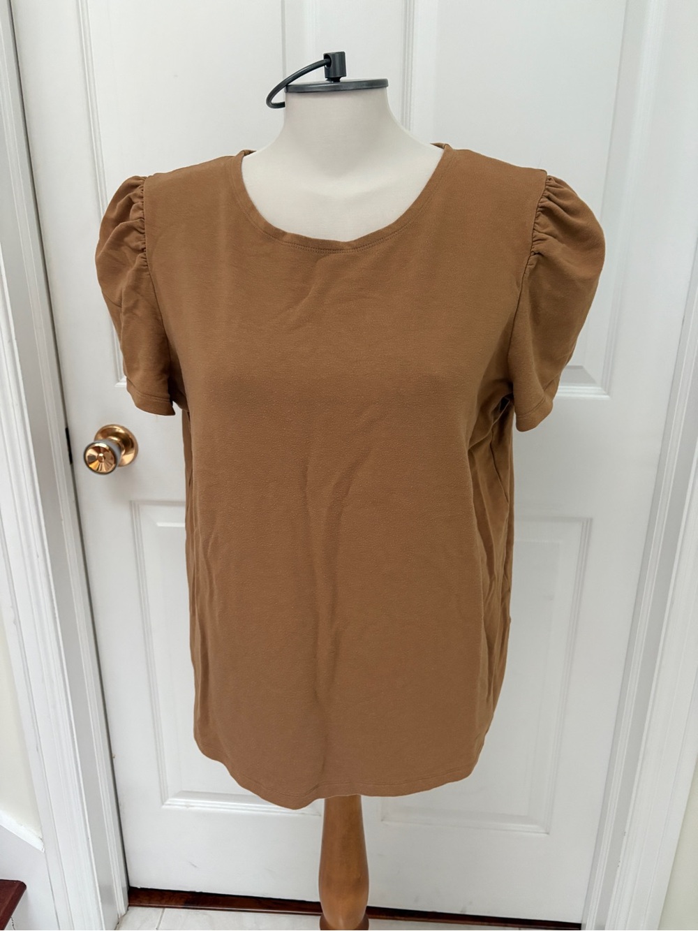 Smash + Tess Puff Sleeve Tee in Brown